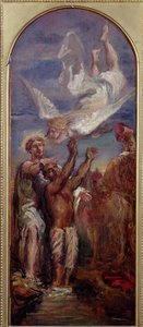 Estudio para San Felipe bautizando al eunuco de la Reina de Etiopía de Théodore Chassériau